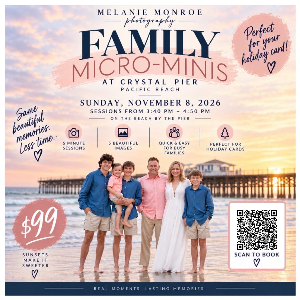 San Diego beach family portraits